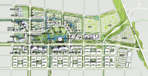 新区彭山产业知名地产 概念性规划及重点区域城市设计c-1核心区平面图